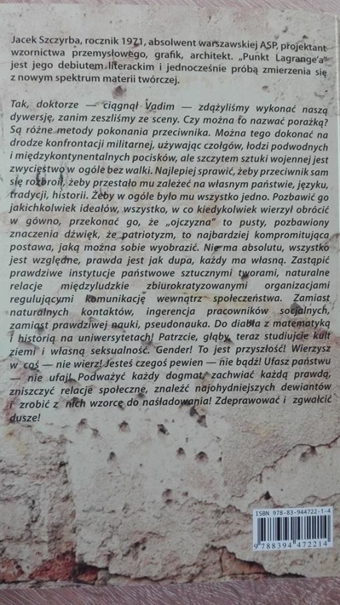 Punkt Lagrange'a, Jacek Szczyrba